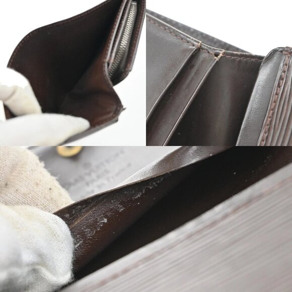 LOUIS VUITTON Portefeuille Tresor Bifold Wallet Epi Leather Brown M6350D 67EF050 - Picture 12 of 16